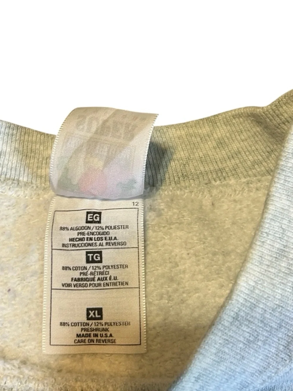 Vintage 90s Fishing Sweatshirt XL USA Fruit of the Loom Graphic - Picture 8 of 11